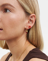 Red Blossom Stud Earrings