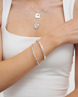 Niva Mistletoe Pearl Bangle in Silver