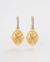 March Birthstone Daffodil Huggie Earrings