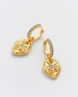 March Birthstone Daffodil Huggie Earrings