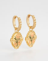 August Birthstone Gladiolus Huggie Earrings