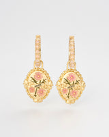 October Birthstone Cosmos Huggie Earrings