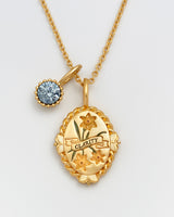 March Birthstone Daffodil Charm Necklace