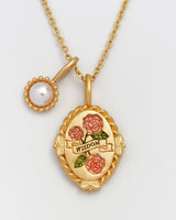 June Birthstone Rose Charm Necklace