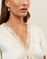 July Birthstone Larkspur Charm Necklace