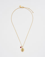 July Birthstone Larkspur Charm Necklace