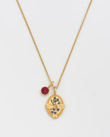 July Birthstone Larkspur Charm Necklace