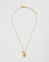 August Birthstone Gladiolus Charm Necklace