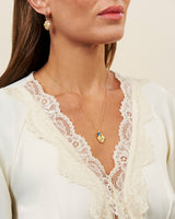September Birthstone Aster Charm Necklace