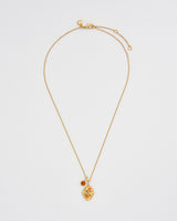 November Birthstone Chrysanthemum Charm Necklace