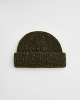 Flecked Yarn Green Beanie Hat