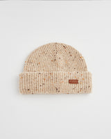 Flecked Yarn Taupe Beanie Hat