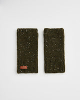 Flecked Yarn Green Fingerless Gloves