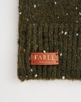 Flecked Yarn Green Fingerless Gloves