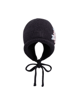Forget-Me-Not Knitted Navy Bonnet