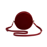 Star Gazing Rabbit Red Embroidered Circle Bag