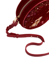 Star Gazing Rabbit Red Embroidered Circle Bag