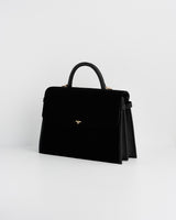 Black Structured Medium Tote