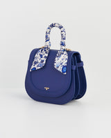Blue Top Handle Saddle Bag