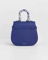 Blue Top Handle Saddle Bag