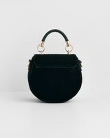 Badger Embroidered Green Top Handle Saddle Bag