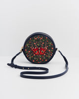 Red Admiral Embroidered Circle Bag