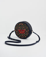 Red Admiral Embroidered Circle Bag