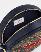 Red Admiral Embroidered Circle Bag