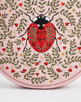 Ladybug Embroidered Circle Bag