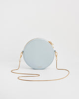 Blue Floral Embroidered Bow Circle Bag