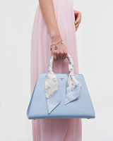 Blue Structured Tote Bag