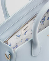 Blue Structured Tote Bag