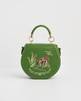 Fawn & Snail Embroidered Top Handle Bag