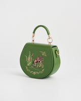 Fawn & Snail Embroidered Top Handle Bag