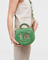 Fawn & Snail Embroidered Top Handle Bag