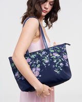 Passion Flower Navy Grab Tote