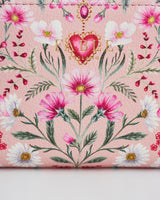 Floral Heart Pink Purse