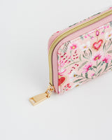 Floral Heart Pink Purse