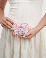 Floral Heart Pink Purse