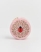 Ladybug Embroidered Circle Jewellery Box