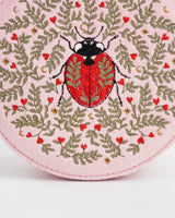 Ladybug Embroidered Circle Jewellery Box