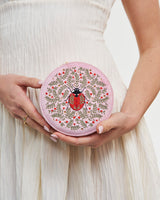 Ladybug Embroidered Circle Jewellery Box