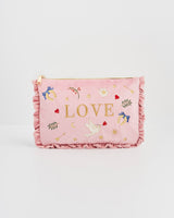 Love Scatter Embroidered Pouch