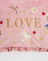 Love Scatter Embroidered Pouch