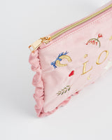 Love Scatter Embroidered Pouch