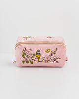 Love Scatter Embroidered Flat Cosmetic Bag