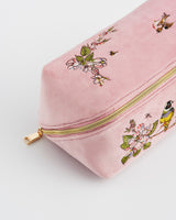 Love Scatter Embroidered Flat Cosmetic Bag
