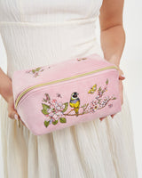 Love Scatter Embroidered Flat Cosmetic Bag