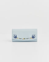 Blue Bird Embroidered Purse