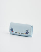Blue Bird Embroidered Purse